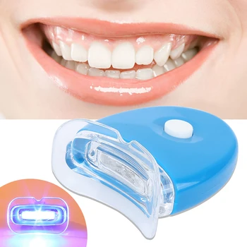 1 ~ 5 шт. Портативная лампа для отбеливания зубов, мини светодиодная лампа для отбеливания зубов, работающая на батарейках, отбеливающий зуб, уход за полостью рта Унисекс для мужчин