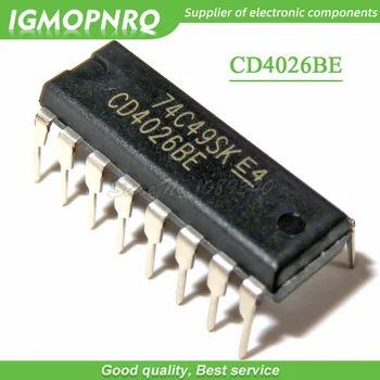 10 шт./лот CD4026BE CD4026B DIP-16 логический чип,десятичный счетчик/делитель CD4026, Новый оригинал