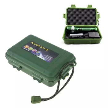 130x80x35 мм Универсальный Водонепроницаемый Защитный От Падения Зеленый Пластиковый Ящик Для Хранения Подходит для Фонарика, Чехла Для Зарядного Устройства, Инструментов