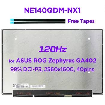 14,0 ЖК-экран для ноутбука NE140QDM-NX1 NE140QDM-NX2 для ASUS ROG Zephyrus G14 GA402RJ GA402RK 2560x1600 120 Гц Панель дисплея 40 контактов