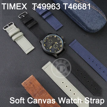 18 мм 20 мм 22 мм Мягкий холщовый ремешок для часов Замена для Timex Tissot Seiko Нейлоновый ремешок для часов Аксессуары для браслета Синий браслет