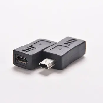 2 шт. Черный адаптер Micro USB для подключения к Mini USB-разъему, зарядное устройство, конвертер, прямая доставка
