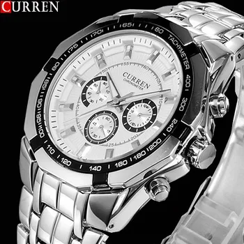 2018 Новые мужские часы CURREN, топ люксового бренда, горячий дизайн, Военные спортивные наручные часы, Мужские цифровые кварцевые мужские стальные часы