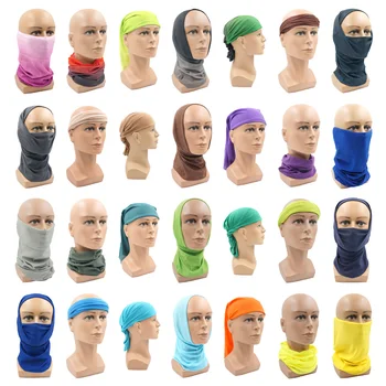 2022 Однотонные бесшовные трубчатые банданы, маска для лица, шейный платок, повязка на лицо, шейная гетра, бандана