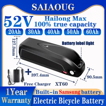 52 вольтовый Аккумулятор для электрического Велосипеда Hailong 52v Fietsaccu 52v 30ah 40ah 50ah 60ah Bicicleta 52v Bafang 1000-2000w Electrica Baterias