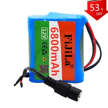 Batterie Au Lithium 6800, 12 V, 18650 MAh, 3S1P, Avec Chargeur 1a