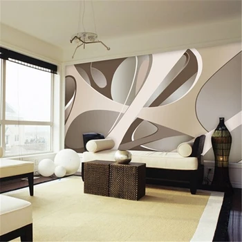 beibehang papel de parede 3d обои Европейский минимализм спальня гостиная ТВ фон в полоску абстрактная фреска