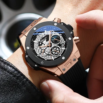 CHENXI 2023 Новые мужские часы с искусственным ремешком и хронографом, Лидирующий бренд, спортивные кварцевые мужские часы, Светящиеся водонепроницаемые наручные часы