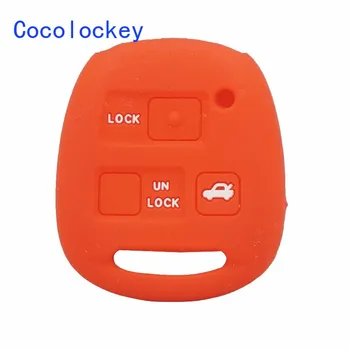 Cocolockey Силиконовый Чехол для автомобильных Ключей, Чехол-накладка, Подходит для LEXUS, для TOYOTA, Держатель дистанционного ключа, 3 Кнопки, Протектор, Автомобильный Аксессуар