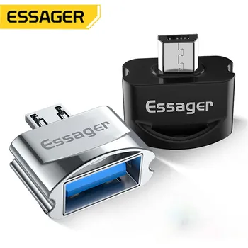 Essager OTG Micro USB Адаптер Для Samsung Xiaomi Huawei Android Micro USB Мужской К USB 2.0 Женский Microusb OTG Адаптер Конвертер