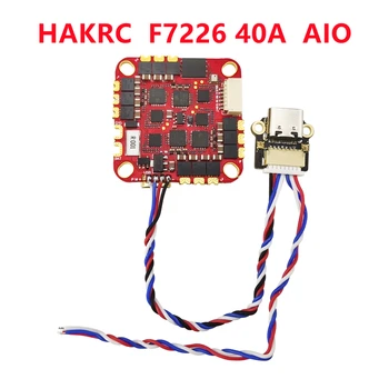 HAKRC F7226 40A AIO Baro BlackBox Датчик тока F722 Контроллер Полета BLHELIS 4в1 ESC 2-6 S для RC FPV-системы Freestyle Drone
