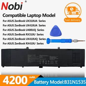 Nobi Новый бренд B31N1535 Аккумулятор для ноутбука Asus U4000U U4000UQ U3000UQ U310U UX310U RX310 U410 UX410U RX410 4240 мАч (48wh)