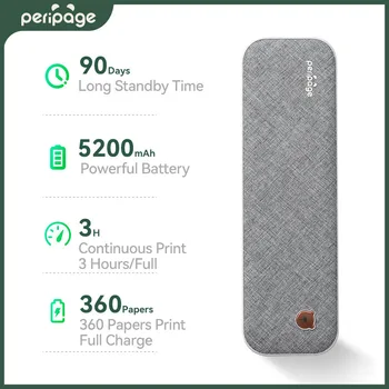PeriPage A40, портативный мини термопринтер, бумага формата А4, Фотопринтер с мобильного телефона, беспроводной Bluetooth, офис для документов A4Printer