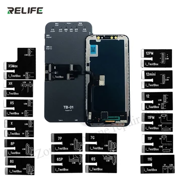 RELIFE TB-01 Тестовая коробка Для Тестирования сенсорного дисплея оригинального цвета 3D для iPhone 12/12Pro/12ProMax/12Mini 17 модели Ремонт ЖК-экрана