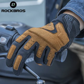 ROCKBROS Весенне-летние Перчатки, Дышащие Противоударные Велосипедные перчатки, Перчатки для езды на открытом воздухе с сенсорным экраном, Велосипедные перчатки Удобные