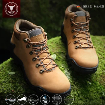 XGN/ походная обувь из воловьей кожи, мужские водонепроницаемые охотничьи ботинки, Тактические армейские ботинки в пустынном стиле, женские треккинговые кроссовки по щиколотку