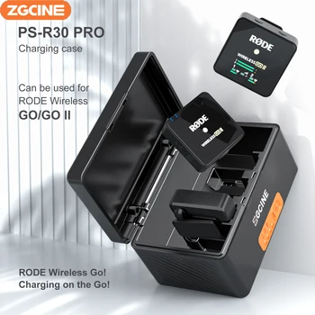ZGCINE PS-R30 Pro Чехол для зарядки Rode Wireless GO 2 I II, Коробка для быстрой зарядки, 3400 мАч, Встроенный аккумулятор, Power Bank G0 2