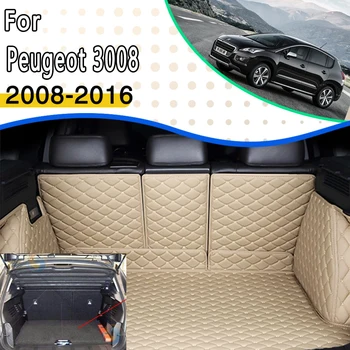 Автомобильные Коврики Для Багажника Peugeot 3008 T8 2008 ~ 2016 Водонепроницаемая Защита Accesorio Auto Подкладка Для Окна Багажника Автомобильные Аксессуары