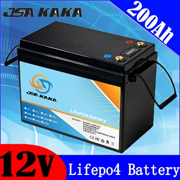 Батарея 12V 12V 100Ah 200Ah 300Ah LiFePO4 Батарея Литий-Железо-Фосфатная Для Кемперов RV Для Хранения Солнечной Энергии Солнечная Тележка BoatGolf