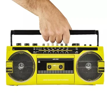 Беспроводной Bluetooth Динамик Коробка Ретро Портативный Магнитофон Играть на открытом воздухе для Звуковой Системы TF Карта FM/AM/SW Радио Музыка MP3 Сабвуфер