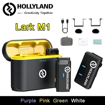 Беспроводной Нагрудный Микрофон Hollyland Lark M1 с батареей 8h для Зеркальных Камер iPhone Android для Прямой Трансляции Видеоблога Интервью