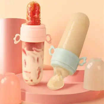 Бутылочка для кормления ребенка + прорезыватель, Детская силиконовая рисовая паста, Бутылочка для кормления хлопьями, ложка-кормушка для новорожденных, посуда