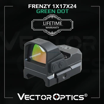 Векторная оптика Frenzy 1x17x24 5MOA Зеленый/3MOA Красный Точечный Прицел IP67 Водонепроницаемый С Автоматическим отключением Для Пистолета Glock 17 19 9MM 12GA