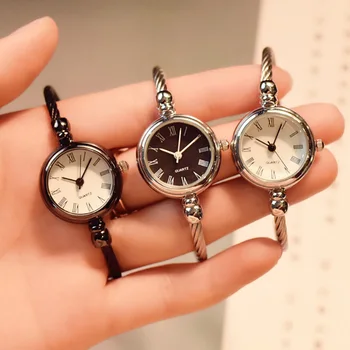 Винтажные кварцевые часы с ремешком из сплава, аналоговый браслет, наручные часы, Повседневные женские кварцевые часы, подарочные изысканные наручные часы