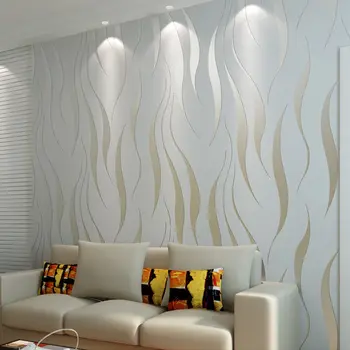 Высококачественные современные простые флизелиновые флокированные обои, 3D Стереоскопические рельефные обои, Домашний декор, Обои для гостиной