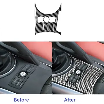 Декоративная Панель Переключения передач Из Углеродного Волокна, Кнопка, Накладка, Автомобильные Аксессуары Для Mazda RX8 RX-8, 3 шт.