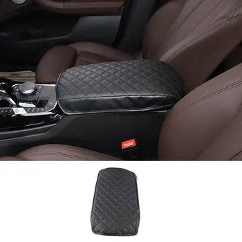 Для 2018-2022 BMW X3 G01 кожаный черный автомобильный стайлинг автомобильный центральный подлокотник крышка коробки наклейка аксессуары для модификации интерьера автомобиля