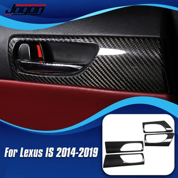 Для Lexus IS 250 300 350 2013-2019 2020 LHD Из настоящего углеродного волокна, Внутренняя Дверная ручка, Аксессуары для отделки