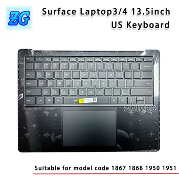 Для Microsoft Новая Оригинальная клавиатура Surface Laptop3Laptop4 13,5 дюймов Американская клавиатура Металлический материал1867 1868 1950 1951 с сенсорной панелью