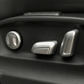 Для Skoda Superb 2016 2017 2018 ABS Матовый/из углеродного волокна, ручка переключателя регулировки автомобильного сиденья, наклейка на крышку, аксессуары для отделки, 6 шт.