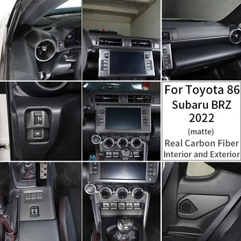 Для Toyota 86 Для Subaru BRZ 2022 Центральная Панель Управления Интерьером Автомобиля, Декоративная Наклейка На Дверь, Матовые Аксессуары Из Настоящего Углеродного Волокна
