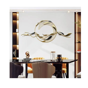 Европейский Стиль Ретро, домашний декор в виде 3D Листьев, Настенный Металлический арт-дизайн для украшения дома