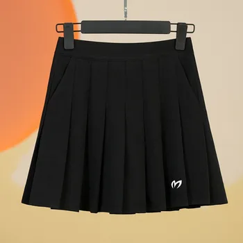 Женские юбки для гольфа, Высококачественная Весенне-летняя Женская юбка для гольфа, Эластичная Плиссированная юбка с высокой талией, Модная спортивная юбка для тенниса