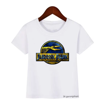 Забавные футболки Для мальчиков, Футболка с принтом динозавра 