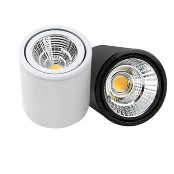Затемняемый светодиодный светильник COB spotlight AC85-265V 5 Вт 7 Вт 12 Вт 20 Вт 25 Вт регулируемый угол наклона алюминиевый светильник для поверхностного монтажа внутреннее освещение
