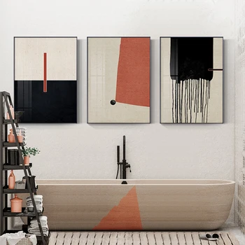 Картина на холсте, красочные геометрические абстрактные плакаты и принты, современные минималистичные настенные рисунки для домашнего декора гостиной