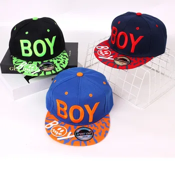 Кепка в стиле хип-хоп с вышитыми буквами для мальчиков, Унисекс, Детская бейсболка, детская бейсбольная кепка, шляпа от солнца для танцев для девочек