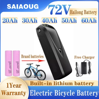Комплект для переоборудования электрического велосипеда Hailong Max 72v 60v 72v 1500w Batterie 72v 3000w 20ah 30ah 40ah 50ah 60ah 72-вольтовая литиевая батарея