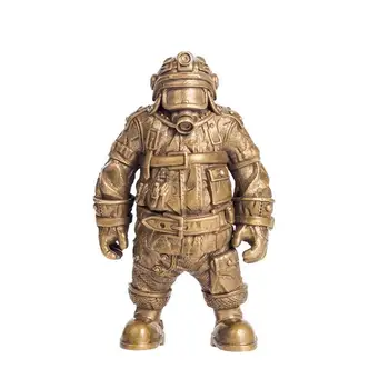 Кукла Пожарного из чистой Меди 6,7 см, модель Украшения, модная игра, креативная металлическая рука
