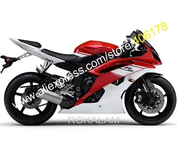 Литьевая форма Для Yamaha Fairing Красный Белый YZF R6 YZFR6 2008 2009 2012 2014 2015 2016 Комплект обтекателей (литье под давлением)