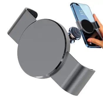 Металлический Зажим для телефона на магните, автомобильный держатель для мобильного телефона, магнитный автомобильный держатель для iPhone, Samsung, смартфонов Xiaomi