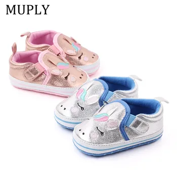 Милая детская обувь с единорогом для новорожденных, весна-осень, детские мокасины Bebes на мягкой подошве, нескользящие носки для первого шага