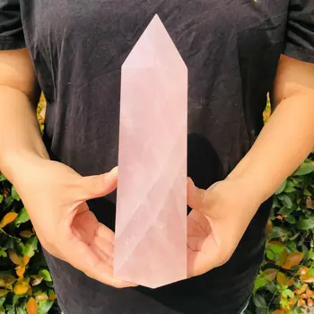 Натуральный розовый кристалл Розового кварца, Палочка-обелиск, Точечное заживление