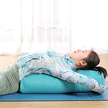 Новая Высокоэластичная подушка для фитнеса Сильная поддержка Удобная подушка для йоги Поддержка спины Валик для Йоги Подушка для йоги Съемная Моющаяся