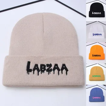 Новая осенне-зимняя хип-хоп рок-кепка Для мужчин и женщин, теплая зимняя вязаная шапка с вышивкой в стиле хип-хоп, лыжные шапочки