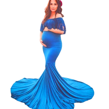 Новое длинное платье для беременных, сексуальное платье для беременных, реквизит для фотосъемки, кружевное нарядное платье для беременных, Рождественское длинное платье для беременных